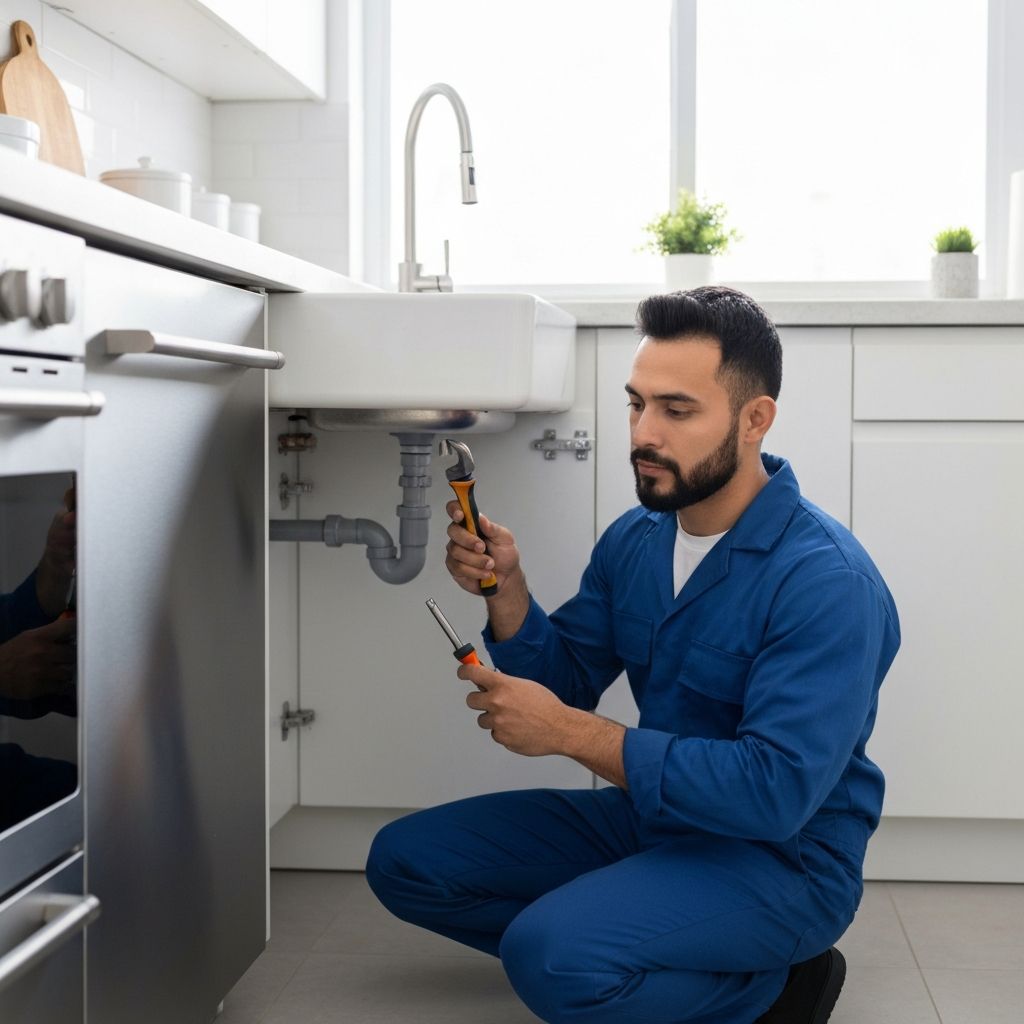 WaterLine Plumbing technician providing professional service